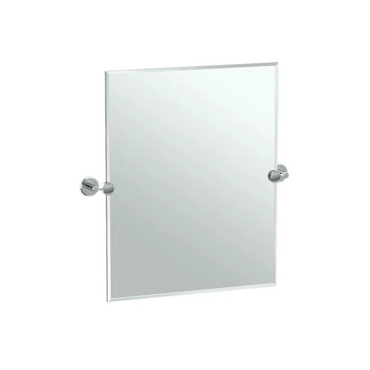 Frameless Beveled Glass Rectangular Bathroom Vanity Mirror