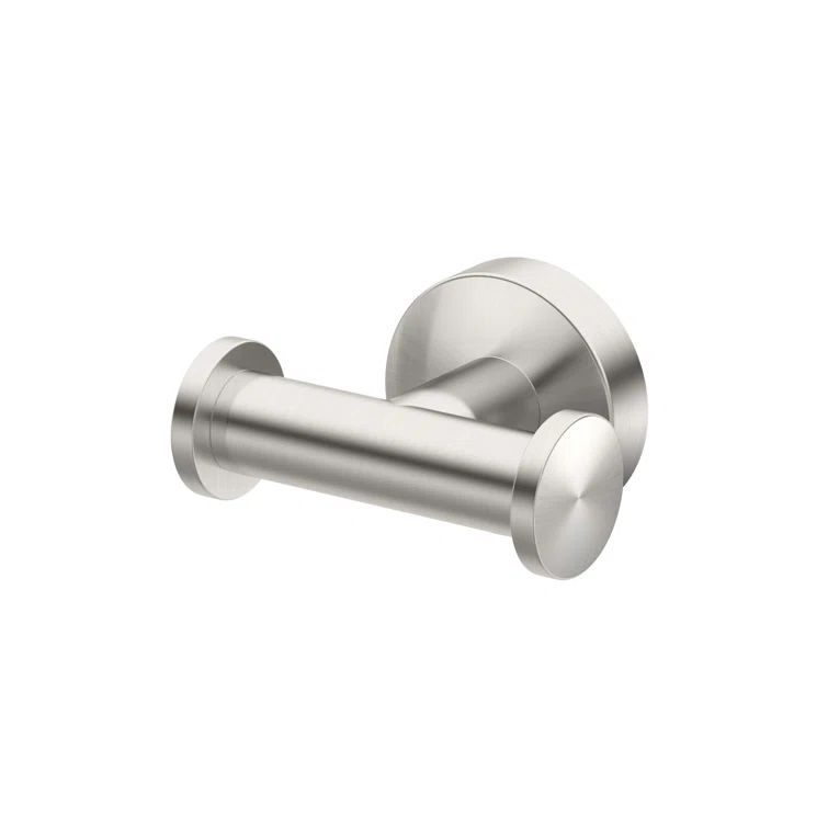 Satin Nickel Wall Mounted Double Robe Hook