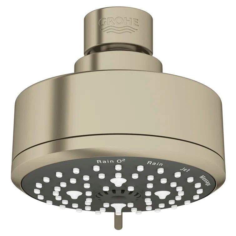 Tempesta Cosmopolitan Brushed Nickel 4-in Multi-Spray Shower Head