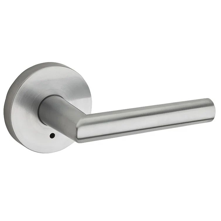 Satin Chrome Milan Privacy Door Lever with Round Rosette