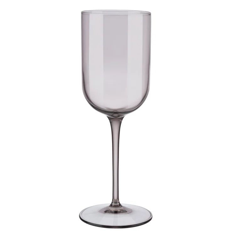 Fuum 9.5 oz. Gray Crystal White Wine Glassware Set