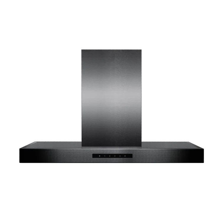 30" Black Stainless Steel Convertible Island Range Hood