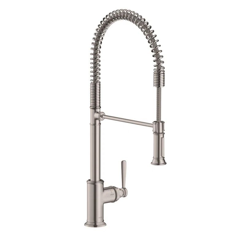 Steel Optik Semi-Pro Kitchen Faucet with Pull-out Spray