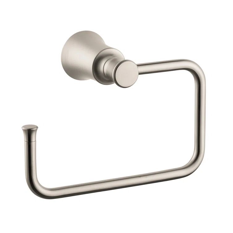 Brushed Nickel Wall Mounted Towel Ring with Zinc Finish