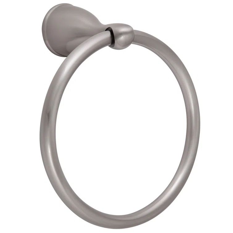 Brushed Nickel Wall Mounted Towel Ring with Zinc Base