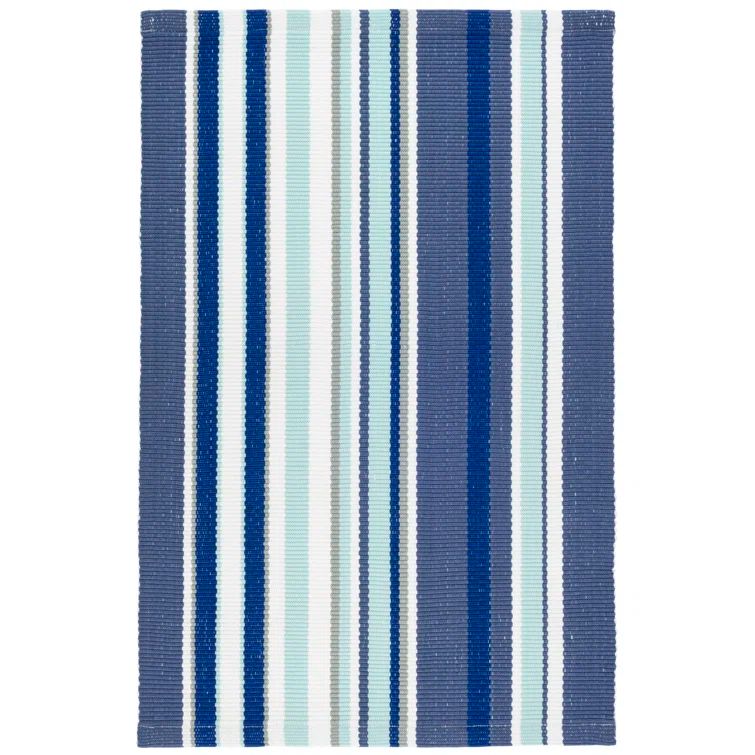 Skyler Stripe Hand Woven Gray Synthetic 8' x 10' Rug