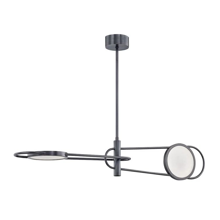 Old Bronze 49" LED Pendant Light with Glass Shades