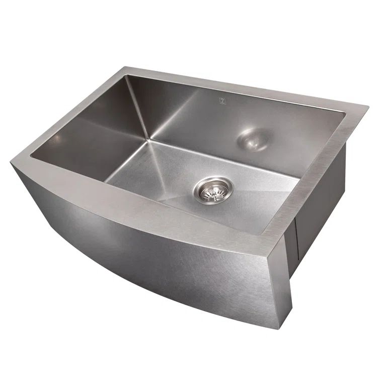 Zermatt 30" Stainless Steel Farmhouse Apron Single Bowl Sink
