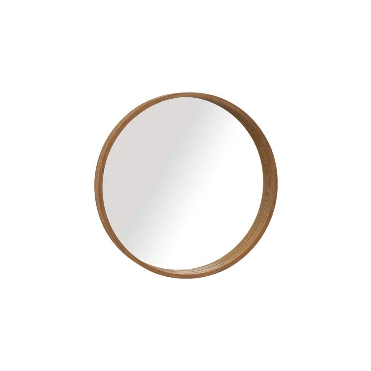 Praline Finish Rectangular Solid Teak Wall Mirror
