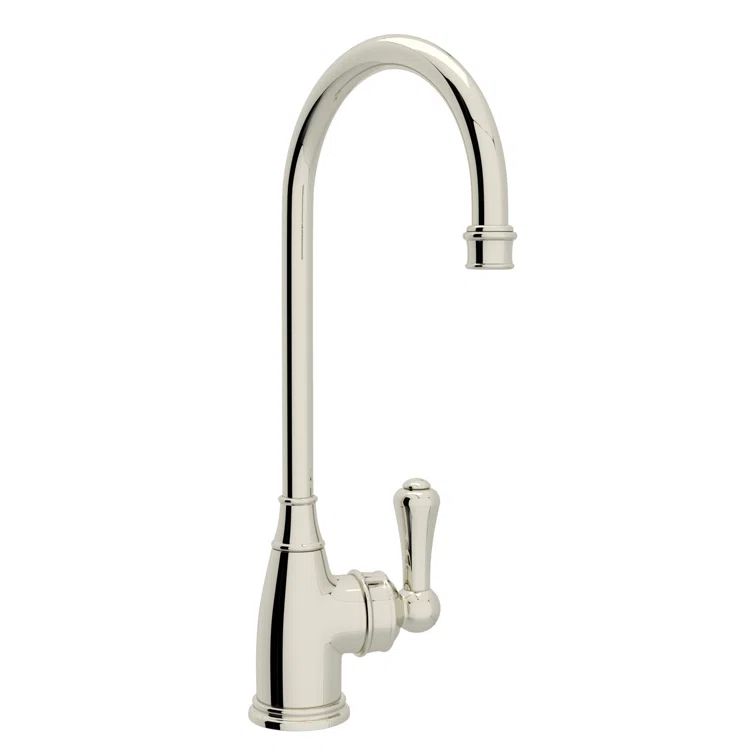 Classic Elegance 14'' Polished Nickel Bar Faucet in Brass