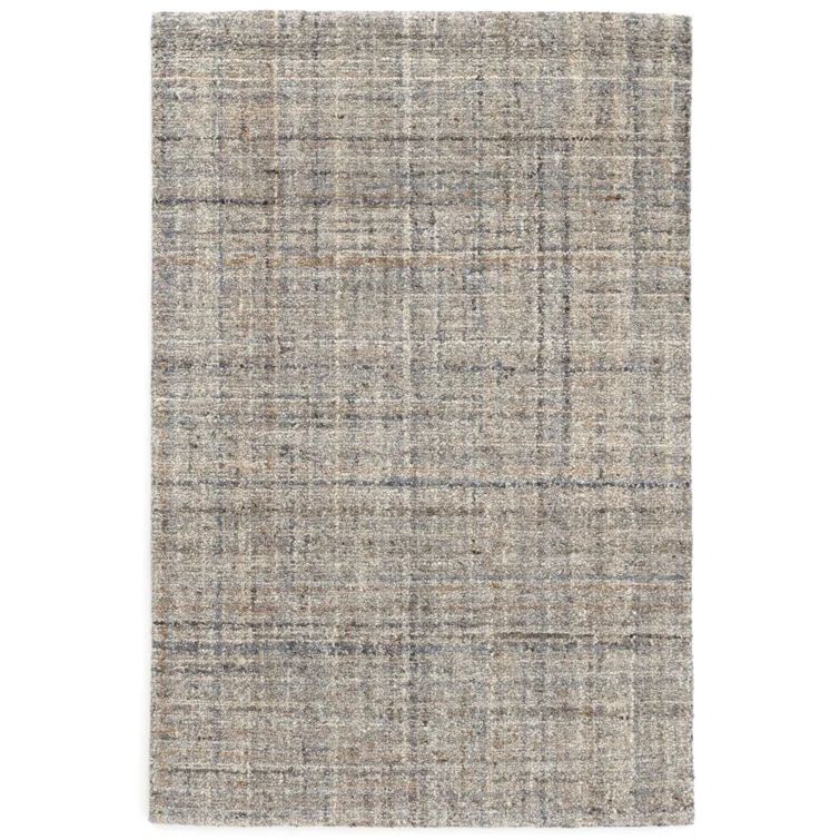 Harris Blue and Brown Hand Hooked Wool Rug 5' x 8'