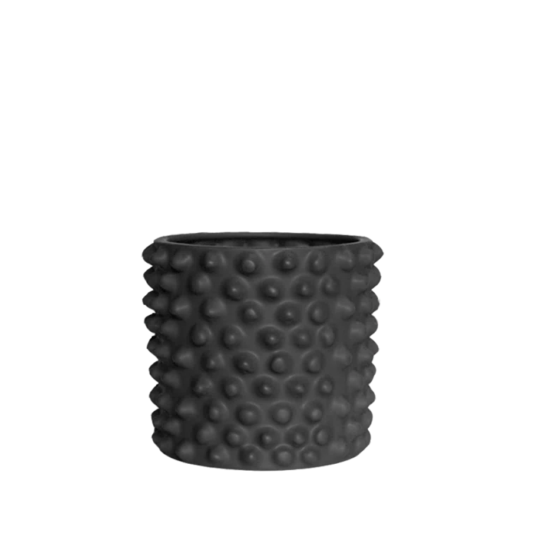 Gray Textured Ceramic Indoor Pot Planter