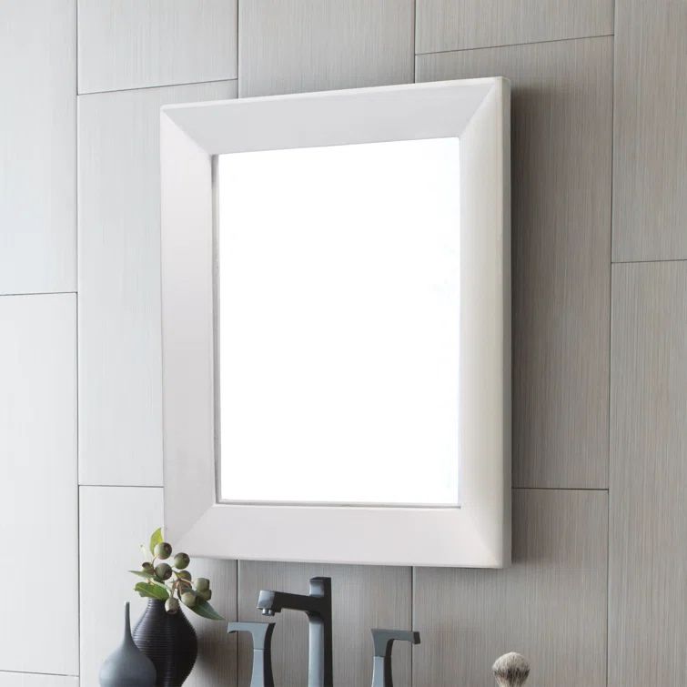 Portola Ash Rectangular Modern Vanity Mirror 26" x 22"
