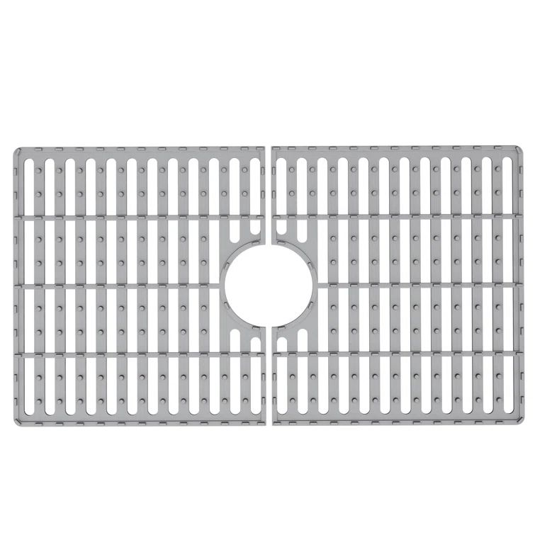Gray Silicone 27" x 15" Bottom Grid for Kitchen Sink