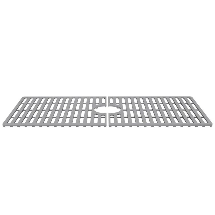 Gray Silicone 32" x 15" Bottom Sink Grid