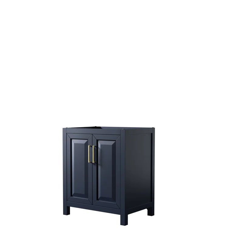 Daria 29" Dark Blue Single Bathroom Vanity with Gold Hardware