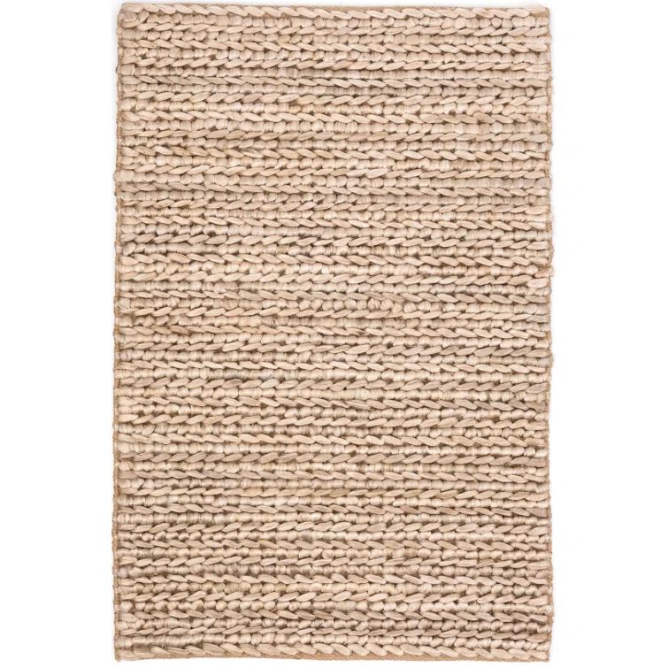 Hand-Braided Blue Jute 8' x 10' Reversible Area Rug