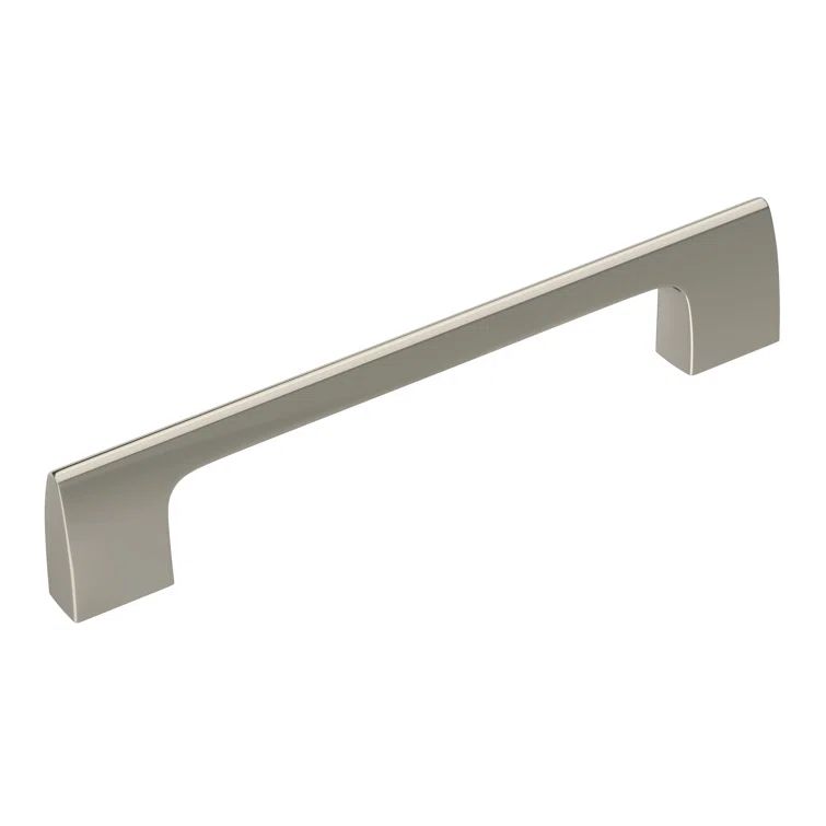 Polished Nickel Modern Cabinet Drawer Pull with Mounting Hardware