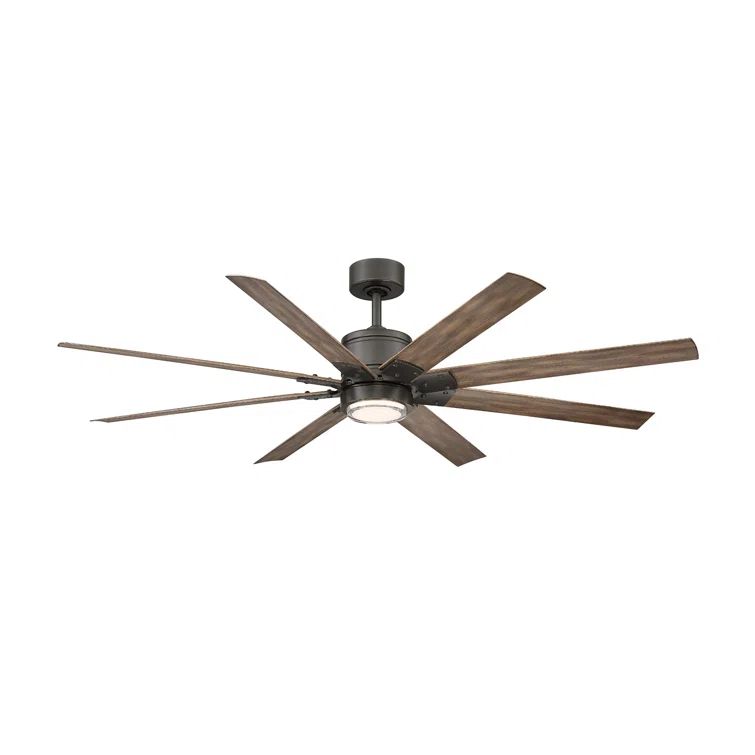 Renegade 52" Oil Rubbed Bronze Barn Wood Smart Ceiling Fan with LED Light