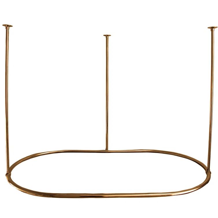 Barclay 48" Oval Ceiling Mounted Polished Brass Shower Curtain Ring