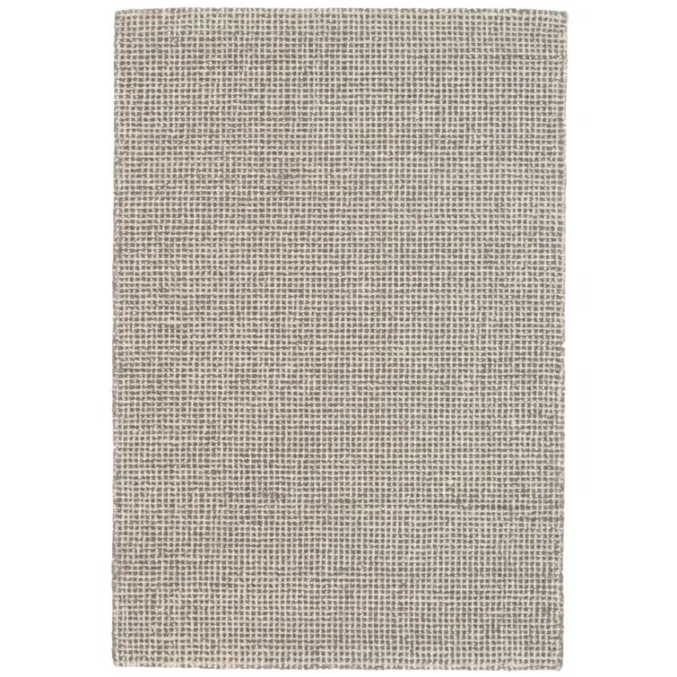 Gray Tufted Handmade Wool 4' x 6' Rectangular Rug