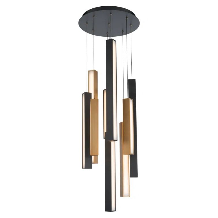 Astral Aged Bronze & Black LED Indoor/Outdoor Cluster Pendant