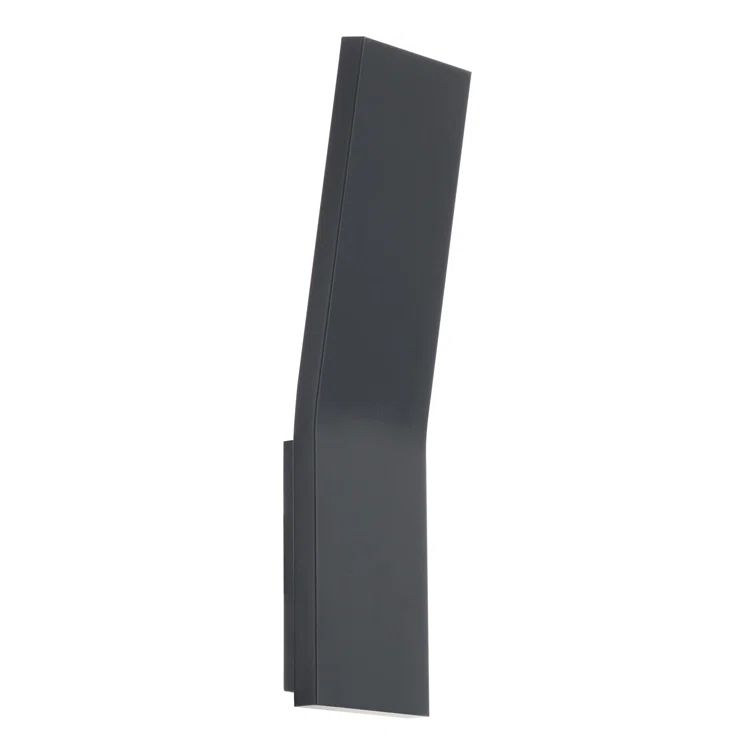 Sleek Black LED Sconce with Clear Diffuser - Dimmable, 11" H