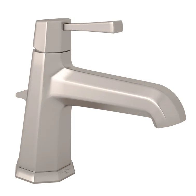 6.5" Transitional Polished Nickel Single Hole Faucet with Brass Body