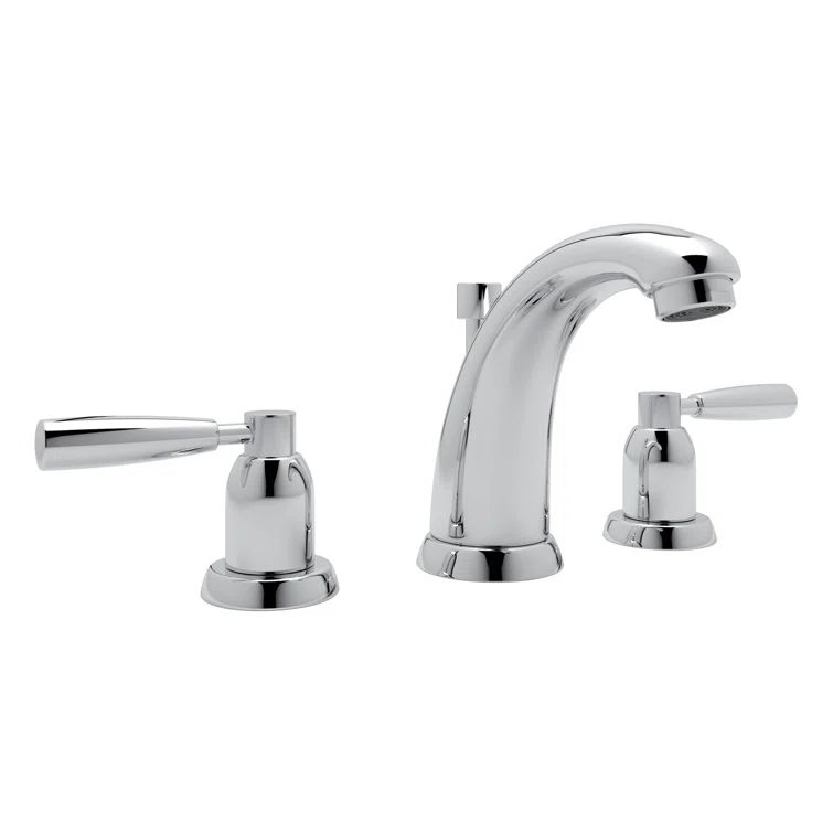 Polished Nickel Brass Widespread Bathroom Faucet with Drain Assembly