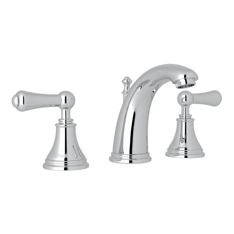 Elegant Polished Nickel 6" Traditional Widespread Faucet