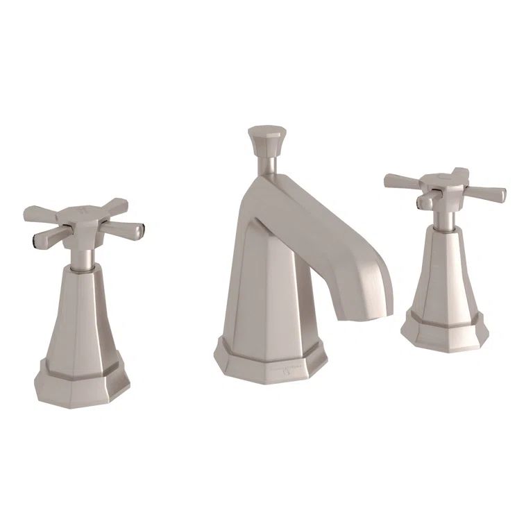 Polished Nickel Brass Widespread Bathroom Faucet