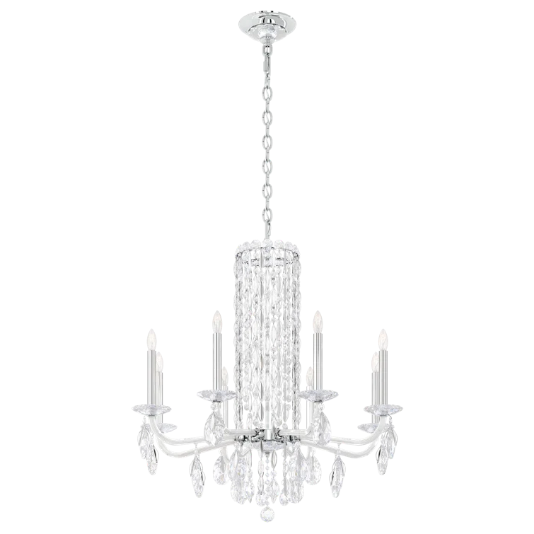 Heritage Crystal 8-Light Stainless Steel Chandelier