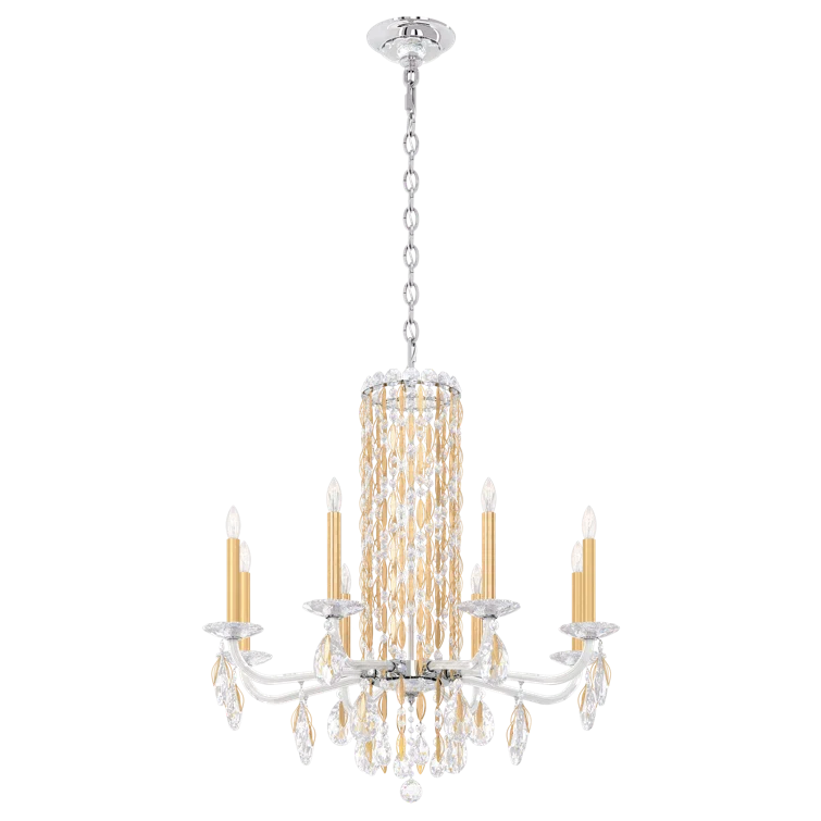 Heirloom Gold 8-Light Crystal Chandelier with Clear Heritage Crystals