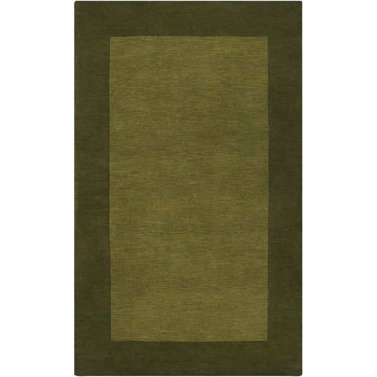 Reversible Black Geometric Hand-Knotted Wool Rug 2' x 3'