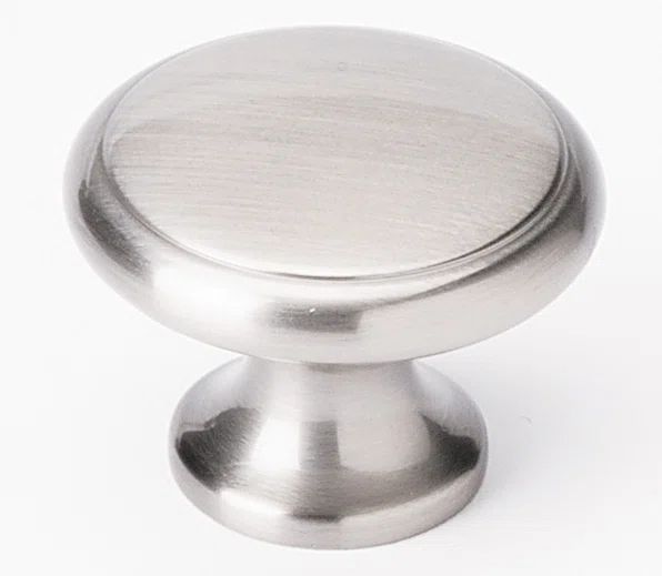 1 1/4'' Round Satin Nickel Cabinet Knob