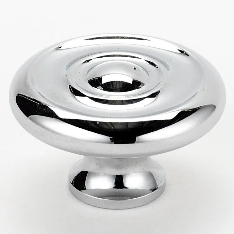 Polished Chrome Traditional Mushroom Cabinet Knob