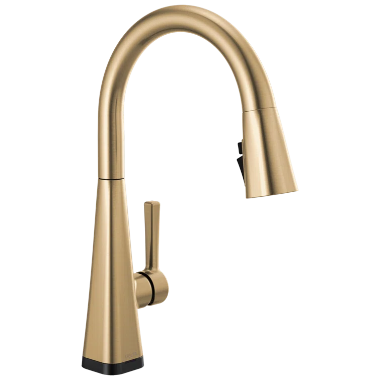 Champagne Bronze Touch-Control Kitchen Faucet with Pull-out Spray