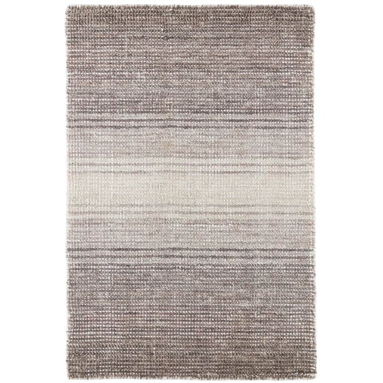 Hand-Knotted Farmhouse Gray Synthetic 5' x 8' Area Rug