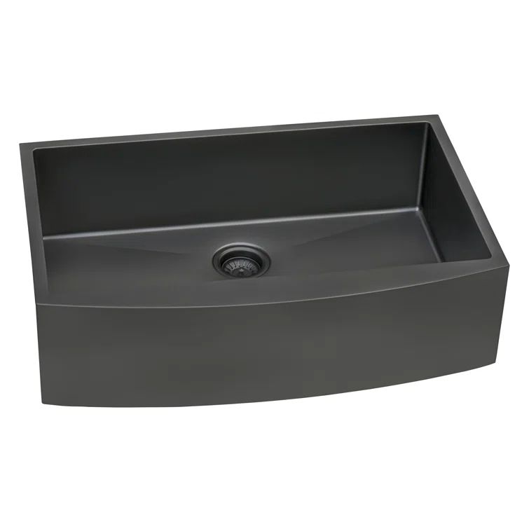Gunmetal Black Stainless Steel 30" Farmhouse Apron-Front Sink