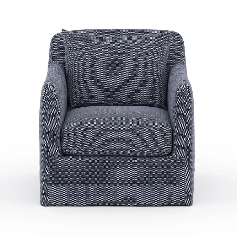 Blue Swivel Dining Chair with Cushions