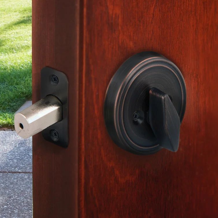 Brushed Bronze Single Cylinder Deadbolt for Doors