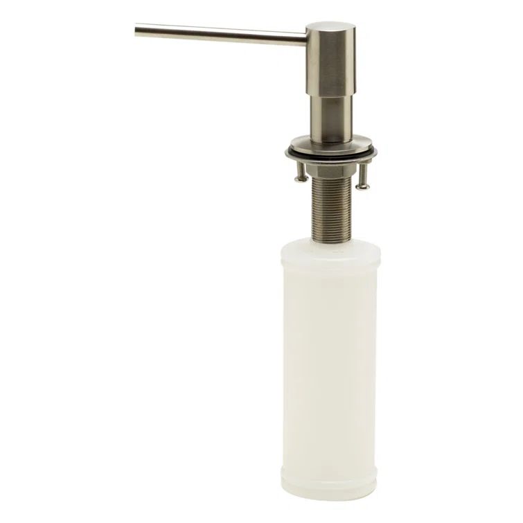Modern Brushed Stainless Steel Soap Dispenser with 4-1/3" Spout