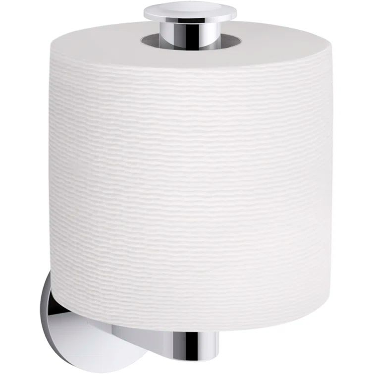 Vibrant Titanium Modern Vertical Toilet Tissue Holder