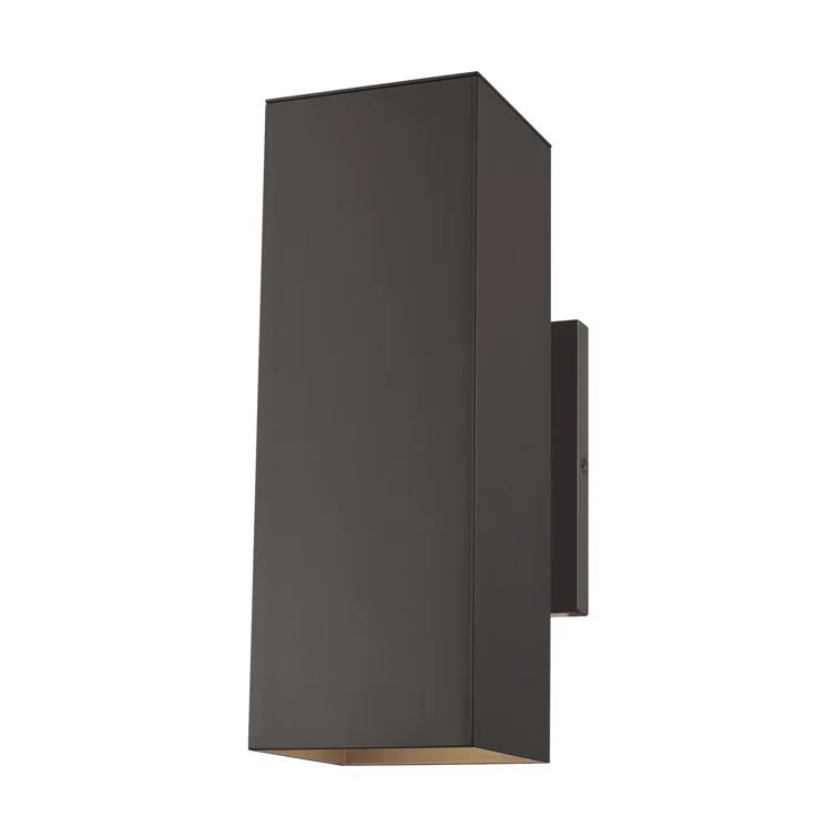 Elegant Bronze Aluminum 2-Light Outdoor Wall Lantern