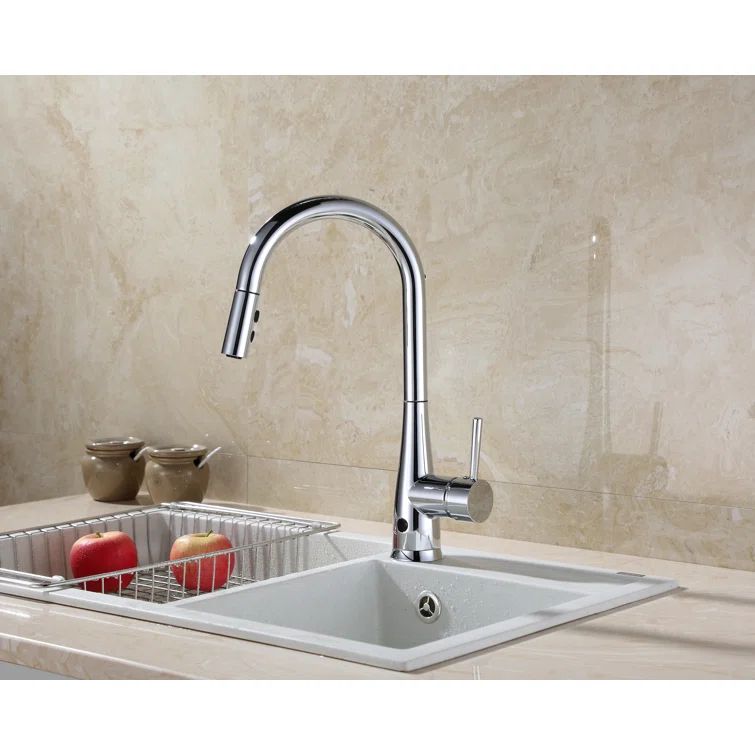 Chrome Plated Touchless Pull-out Spray Kitchen Faucet