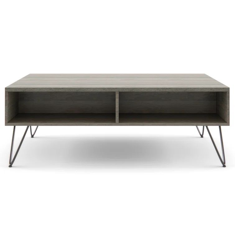 Hunter Grey Mango Wood Lift-Top Coffee Table with Storage