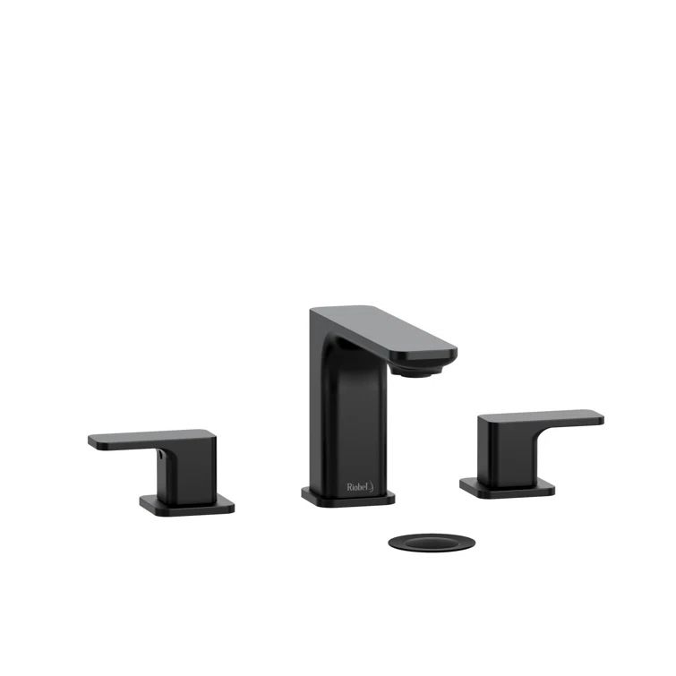 Modern Black Widespread Brass Bathroom Faucet