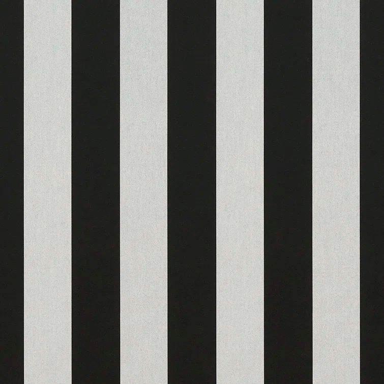 Sunbrella 46" Black and White Striped Acrylic Fabric