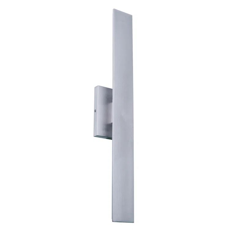Rens Brushed Aluminum Small LED Wall Lantern, Dimmable