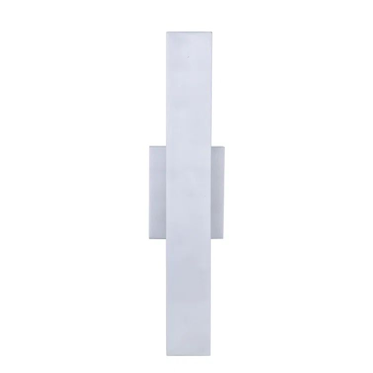 Brushed Aluminum Modern LED Wall Sconce Lantern